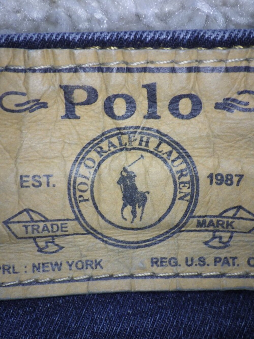 U.S. Polo Assn. Jeans Men's 32X28 Blue Denim Straight Leg Embroidered Patch - Picture 9 of 13